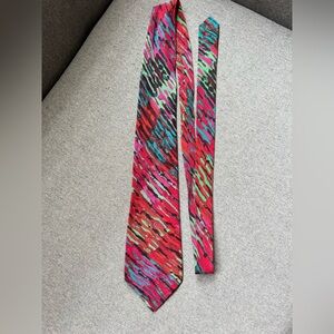 MISSONI Muticolor Art Print Silk Tie Made In Italy